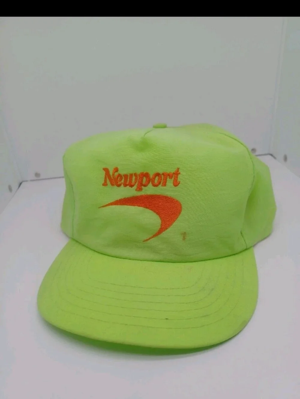 Vintage Newport Hat Cap Snapback Neon Cigarettes Adjustable Trucker Promo Mens